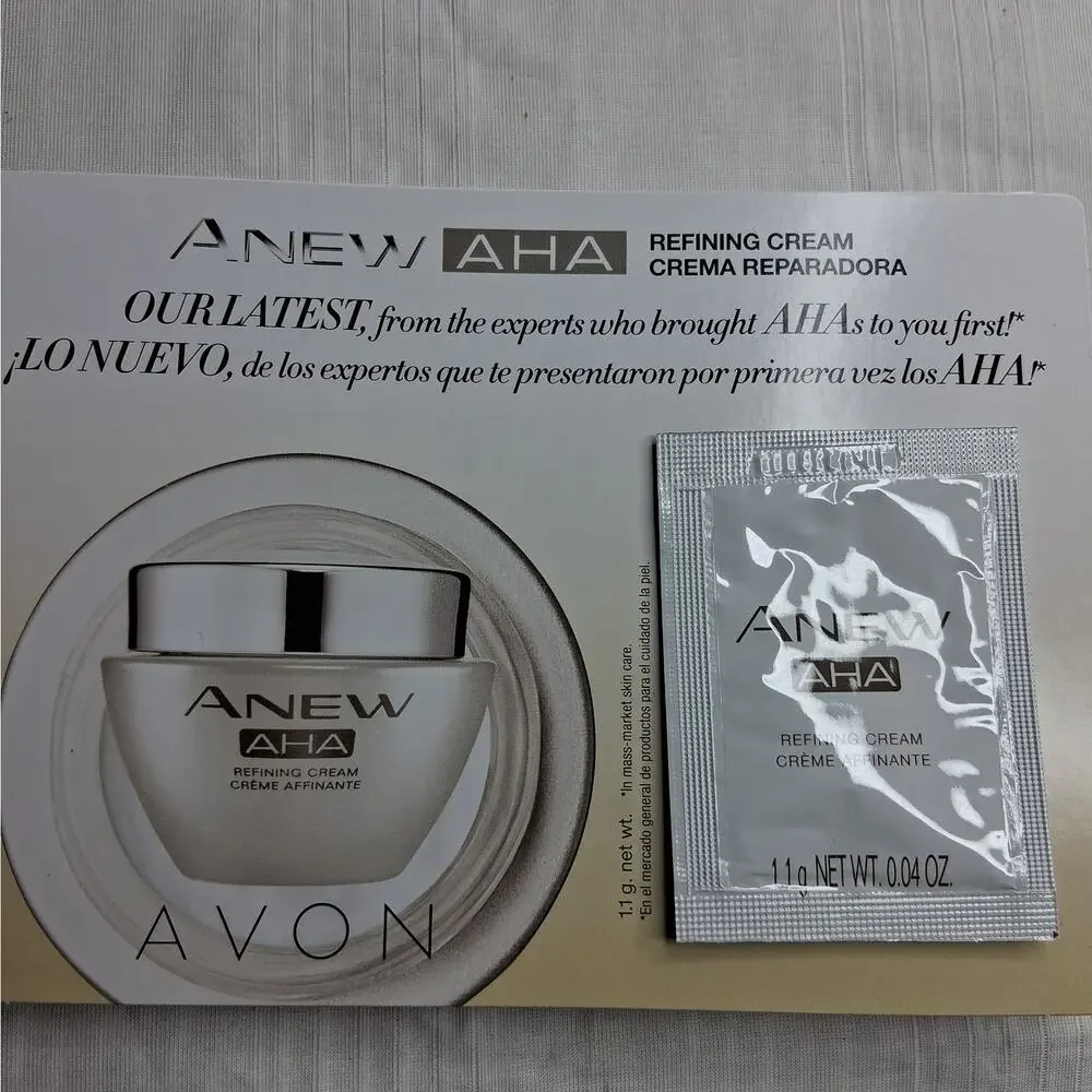 Avon Anew Samples on Representative Cards AHA Refining Cream Skinvincible Lotion